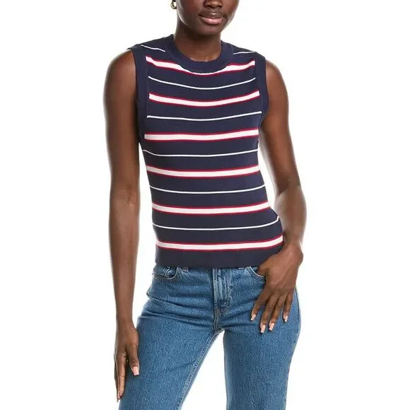 French Connection Womens Stripe Vest - Picture 1 of 3